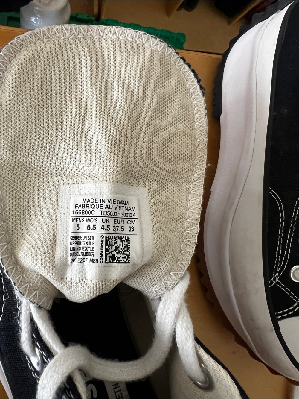 Converse Black & White High-Top Platform Lug Sole Sneakers - Picture 5 of 5